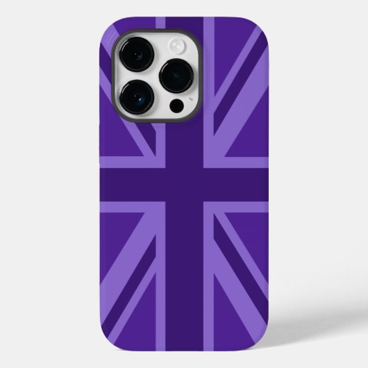 Coques Case-Mate iPhone Couleur violet Union Jack Design du drapeau britan (Verso)