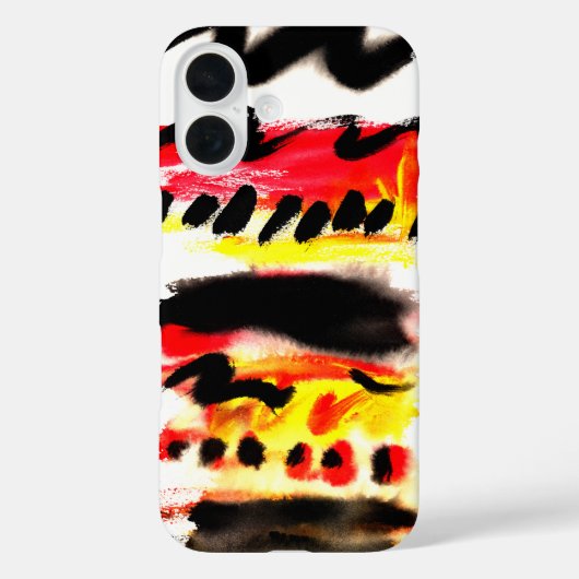 Coques Case-Mate iPhone Couleurs Abstraites de couleur rouge rouge jaune (Verso)
