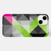 Coques Case-Mate iPhone Couleurs Abstraites géométriques motif rose gris v (Verso (horizontal))