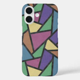 Coques iPhone 16 Couleurs arc-en-ciel en mosaïque motif