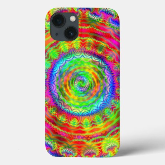 Coques Case-Mate iPhone Couleurs arc-en-ciel Tiedye cible Kaleidoscopique  (Verso)