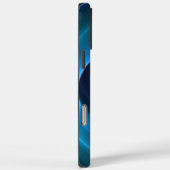 Coques Case-Mate iPhone Couleurs bleu spirale 3D Art Abstrait fractal mode (Verso / Droite)