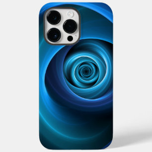 Coque Pour Pour iPhone 14 Pro Max Couleurs bleu spirale 3D Art Abstrait fractal mode