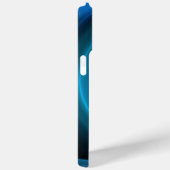 Coques Case-Mate iPhone Couleurs bleu spirale 3D Art Abstrait fractal mode (Verso / Droite)