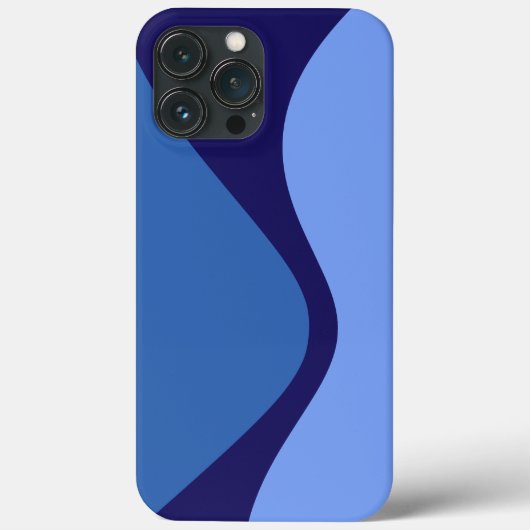 Coques Case-Mate iPhone Couleurs bleues formes géométriques courbes (Verso)