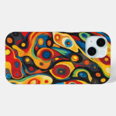 Coques Case-Mate iPhone Couleurs Chaudes Psychedéliques (Verso (horizontal))