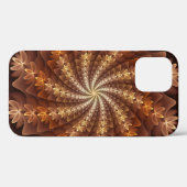 Coques Case-Mate iPhone Couleurs chaudes, Trippy Moderne Motif d'art fract (Verso (horizontal))