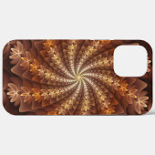 Coques Case-Mate iPhone Couleurs chaudes, Trippy Moderne Motif d'art fract (Verso (horizontal))