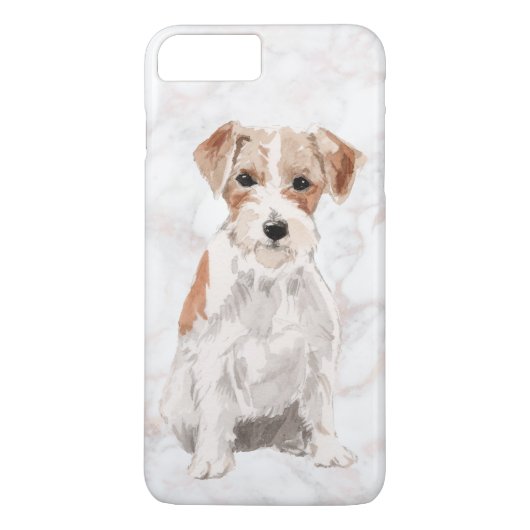 Coques Case-Mate iPhone Couleurs d'aquarelles mignonnes Jack Russel Terrie (Dos)