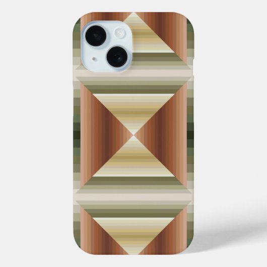 Coques Case-Mate iPhone Couleurs D'Art Motif Brown, Vert Et Tan (Verso)