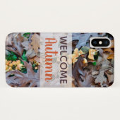 Coques Case-Mate iPhone Couleurs d'automne avec feuillage brun feuille tom (Dos (Horizontal))