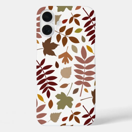 Coques Case-Mate iPhone Couleurs d'automne en blanc pour les Feuilles tomb (Verso)