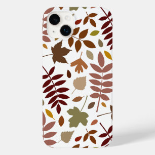 Coque Pour iPhone 14 Plus Couleurs d'automne en blanc pour les Feuilles tomb