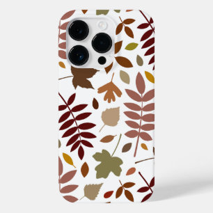 Coque Pour iPhone 14 Pro Couleurs d'automne en blanc pour les Feuilles tomb