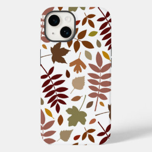 Coque Pour iPhone 14 Couleurs d'automne en blanc pour les Feuilles tomb