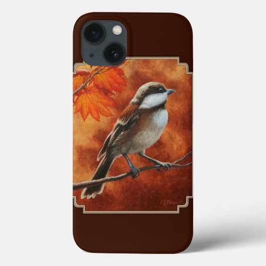 Coques Case-Mate iPhone Couleurs de chickadee et d'automne (Verso)