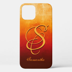 Case-Mate iPhone Case Couleurs de feu style rustique Nom Monogramme