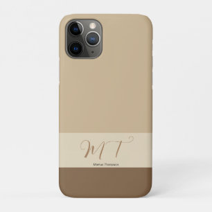 Case-Mate iPhone Case Couleurs de la terre design moderne monogramme ini