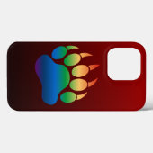 Coques Case-Mate iPhone Couleurs dégradées de fierté de l'ours Patte d'our (Verso (horizontal))