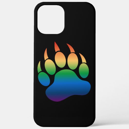 Coques Case-Mate iPhone Couleurs dégradées de fierté d'ours sur patte d'ou (Verso)