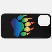 Coques Case-Mate iPhone Couleurs dégradées de fierté d'ours sur patte d'ou (Retour (horizontal))