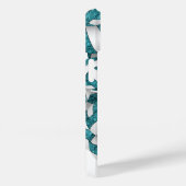 Coques Case-Mate iPhone Couleurs d'équipe blanche turquoises à motifs voll (Verso / Droite)