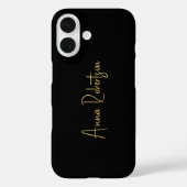 Coques Case-Mate iPhone Couleurs d'or Noir Calligraphie professionnelle te (Verso)