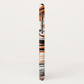 Coques Case-Mate iPhone Couleurs du Bengale Orange et lignes noires (Dos/Gauche)