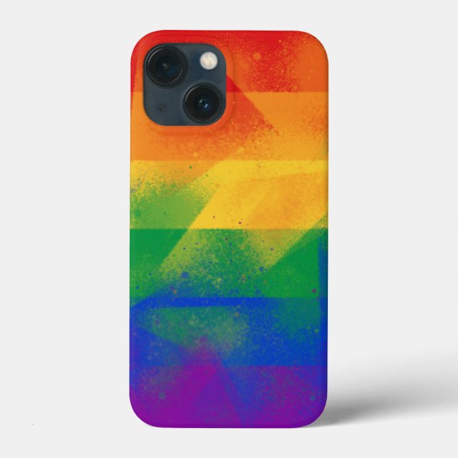 Coques Case-Mate iPhone Couleurs du drapeau LGBTQ (Verso)