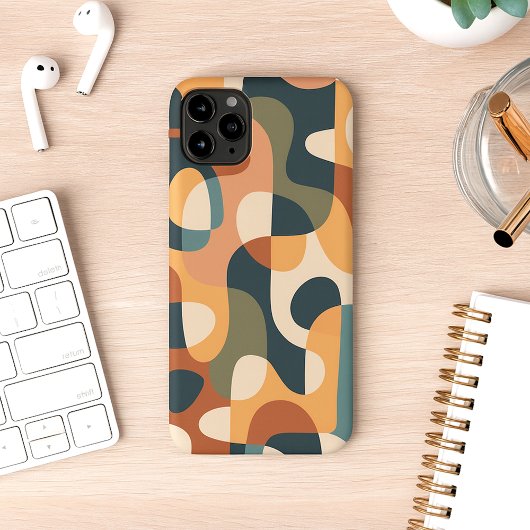 Coques Case-Mate iPhone Couleurs foncées rétro Formes abruptes Motif d'art