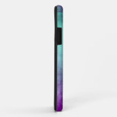 Coques Case-Mate iPhone Couleurs Grunge - Turquoise & violet (Dos/Droite)