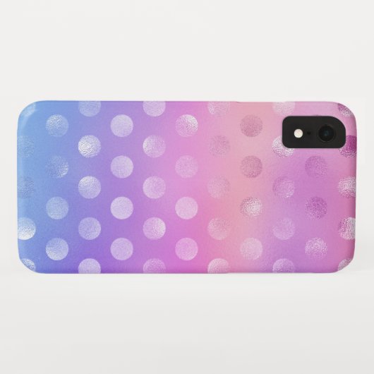 Coques Case-Mate iPhone Couleurs Iridescentes avec Motif Pois (Dos (Horizontal))