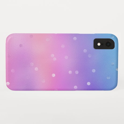 Coques Case-Mate iPhone Couleurs Iridescentes avec Motif Pois (Dos (Horizontal))