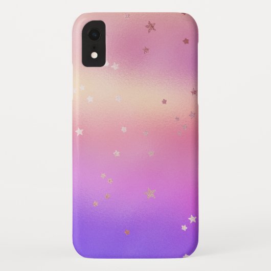 Coques Case-Mate iPhone Couleurs Iridescentes avec Motif Rose Gold Stars (Dos)