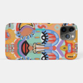 Coques Case-Mate iPhone Couleurs, motifs et visages qui se chevauchent (Dos (Horizontal))