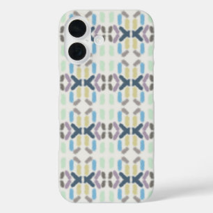 Coques iPhone 16 Couleurs pastel à l'aquarelle salée sur fond blanc