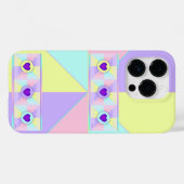 Coques Case-Mate iPhone Couleurs pastel & coeurs violets battre (Verso (horizontal))