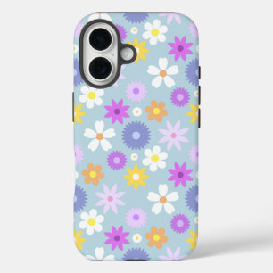 Coques iPhone 16 Couleurs pastel les années 70 style rétro