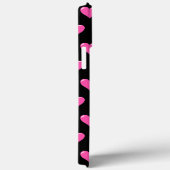 Coques Case-Mate iPhone Couleurs personnalisées Coeurs roses - Noir (Verso / Droite)