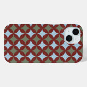 Coques Case-Mate iPhone Couleurs rétro Mi-Siècle Cercles modernes (Verso (horizontal))