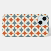 Coques Case-Mate iPhone Couleurs rétro Mi-Siècle Cercles modernes (Verso (horizontal))