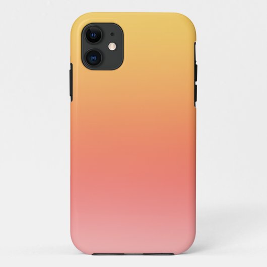 Coques Case-Mate iPhone Couleurs simples - Jaune à Misty Pink ombre (Dos)