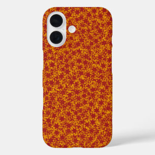 Coques iPhone 16 Couleurs sportives de l'équipe Red et Gold Star