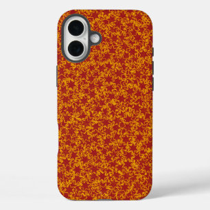iPhone 16 Plus Case Couleurs sportives de l'équipe Red et Gold Star