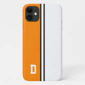 Coques Case-Mate iPhone Couleurs universitaires orange et blanc  (Dos)