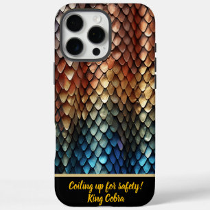 Coques iPhone 16 Pro Max Couleurs vives de la peau d'un serpent toxique