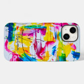 Coques Case-Mate iPhone Couleurs vives en gras Art Abstrait (Verso (horizontal))