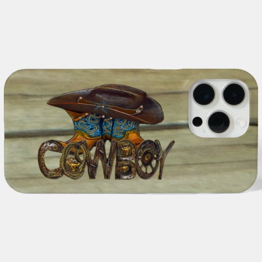 Coques Case-Mate iPhone Country Wood Cowboy (Verso (horizontal))