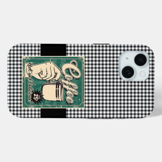 Coques Case-Mate iPhone Coupe du Café Retro (Verso (horizontal))