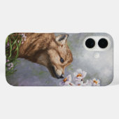 Coques Case-Mate iPhone Coupe et fleurs de loup gris mignonne pour bébé (Verso (horizontal))